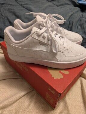 Puma White Low-Top Mens 8